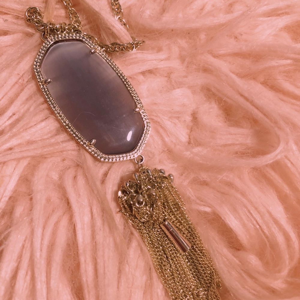 Kendra Scott Rayne Long Pendant Necklace Silver